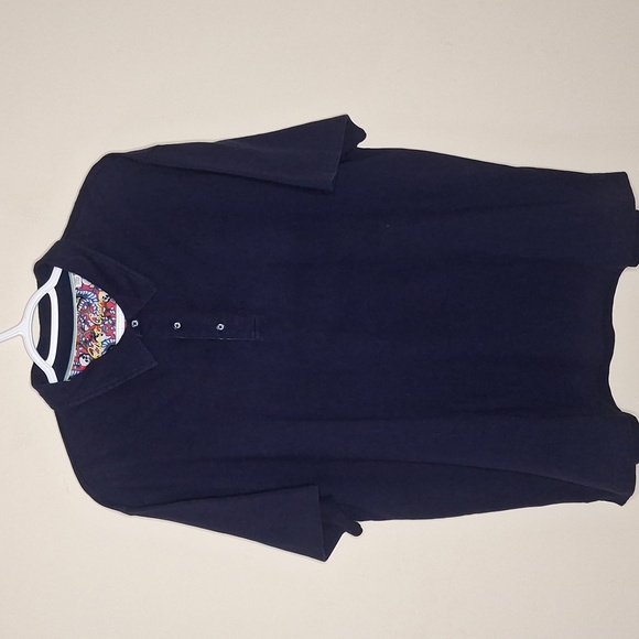 Robert Graham Skull Detail Navy Vlue Men's Polo Size XL - Picture 4 of 6